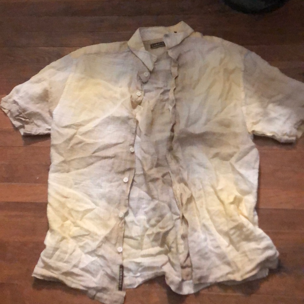 men’s vintage yellow button down